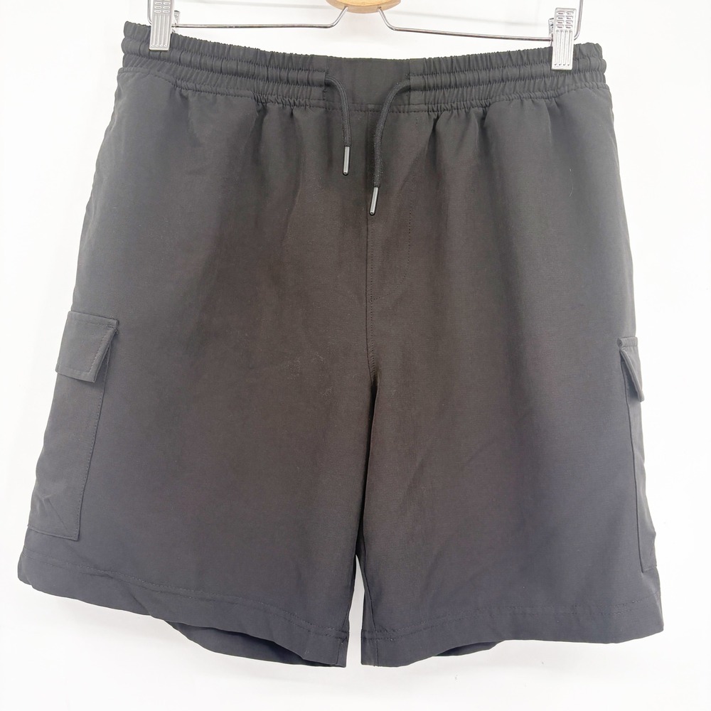 Esc Mens Black Cargo Performance Utility Gorpcore Outdoor Hiking Shorts Size L